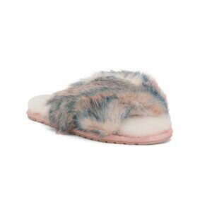 EMU AUSTRALIA Pink/Black Sheepskin Mayberry Lava Slippers